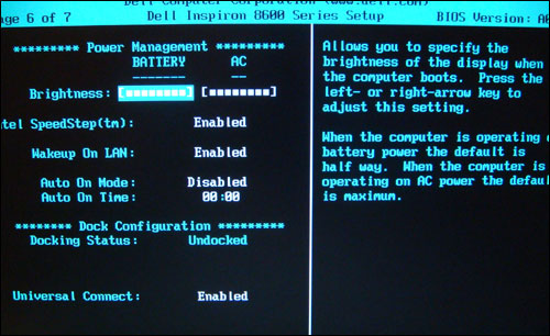 BIOS Wake On Lan Setting