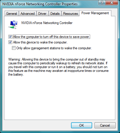 Wake On Lan Windows Setting