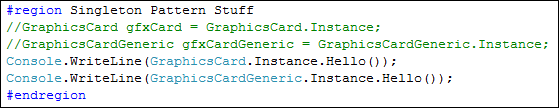 Singleton Usage