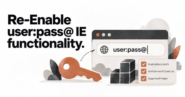 Re-Enable user:pass@ IE Functionality