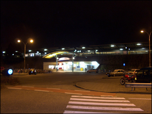 Bruges train station in the morning