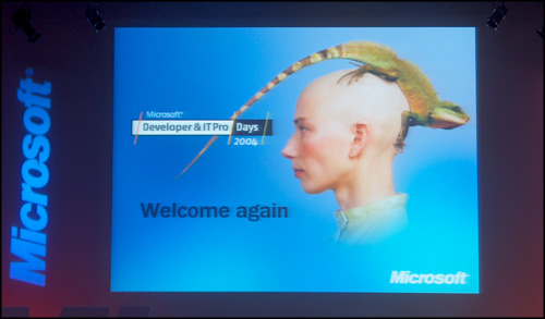 DevDays 2004 welcome screen