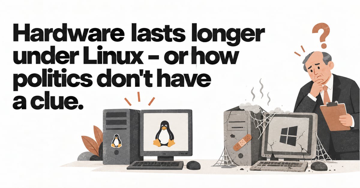 Hardware Lasts Longer under Linux, or How Politics Don't Have a Clue