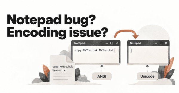 Notepad Bug? Encoding Issue?