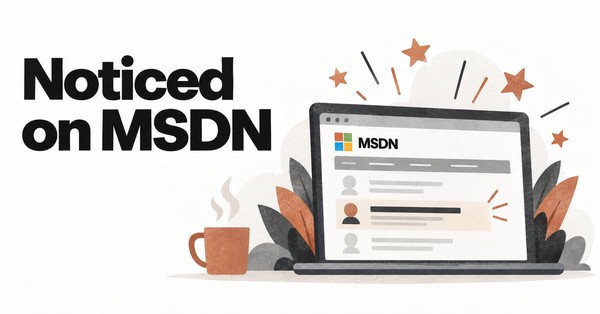 Noticed on MSDN