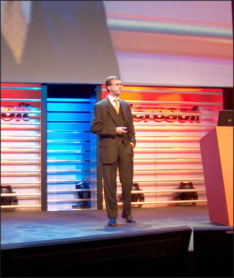 Bruno Segers opening the Microsoft Convention