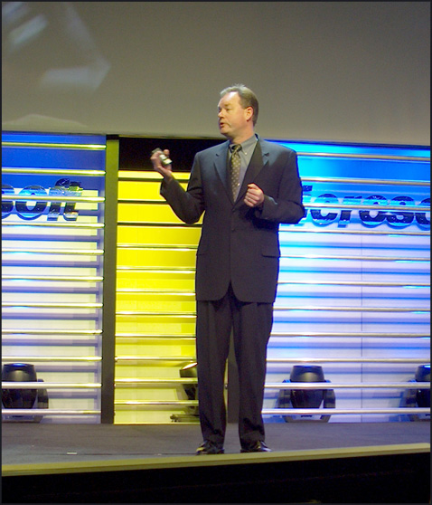 Kevin Johnson on stage