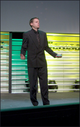 Scott Woodgate on stage