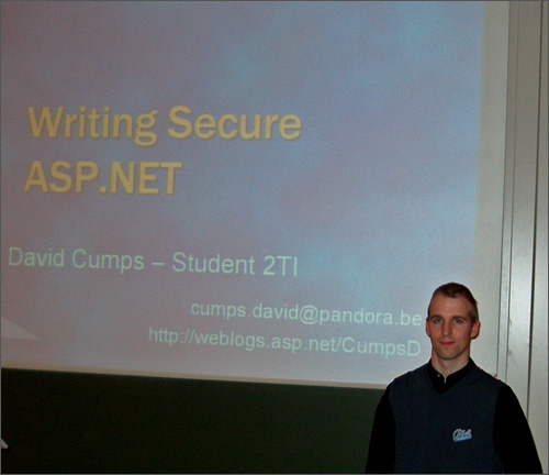Writing Secure ASP.NET title slide
