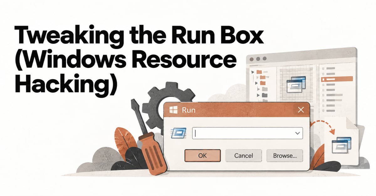 Tweaking the Run Box (Windows Resource Hacking)