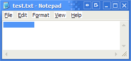 Notepad window in the Watercolor theme