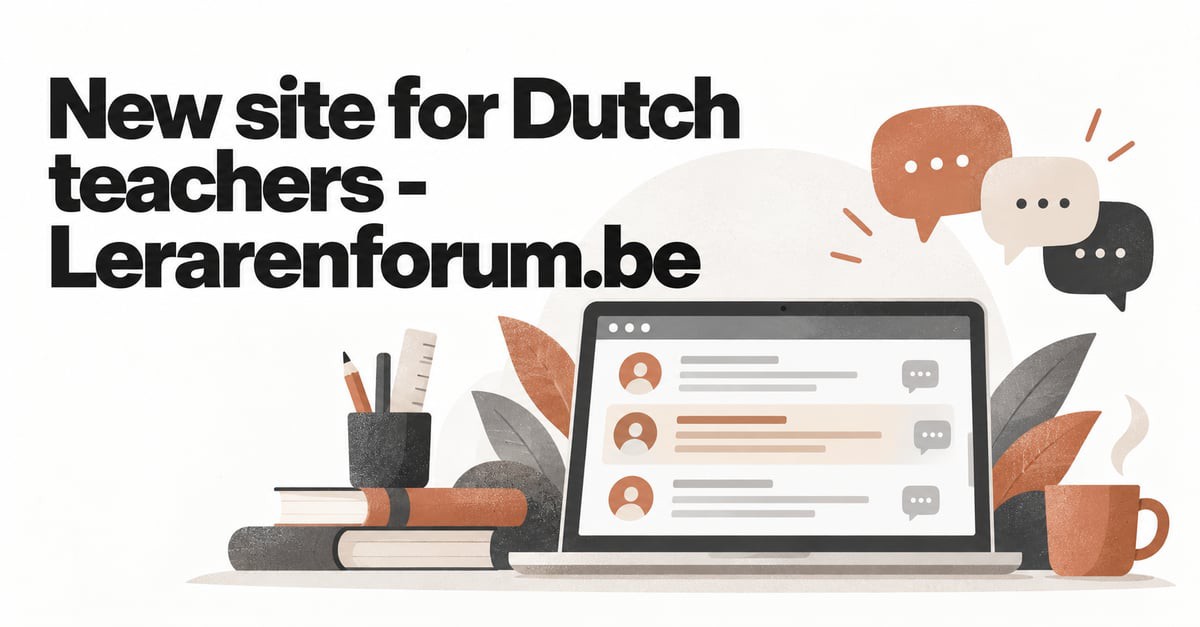 New Site for Dutch-Speaking Teachers: Lerarenforum.be