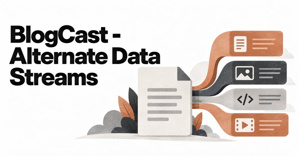 BlogCast: Alternate Data Streams