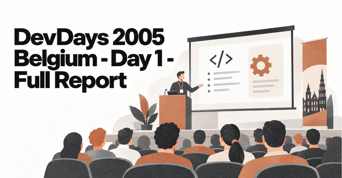 DevDays 2005 Belgium: Day 1 Full Report