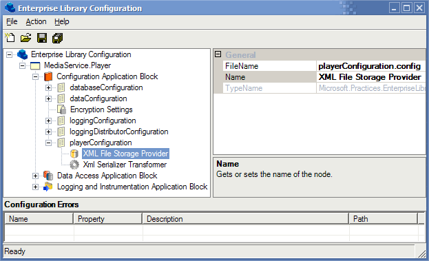 Enterprise Library Configuration - player configuration section