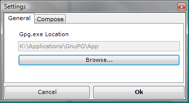 GnuPG location