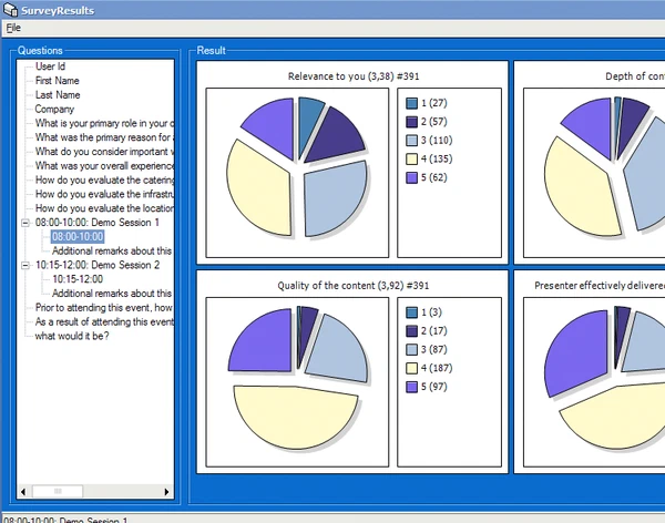 Survey screenshot