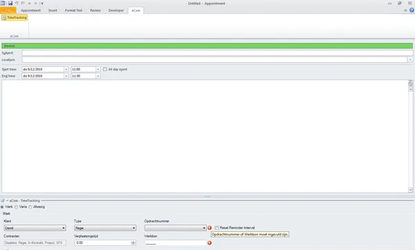 Outlook Time screenshot