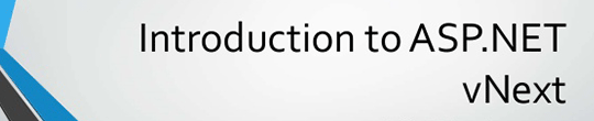 Introducing ASP.NET vNext