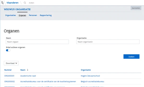 Wegwijs screenshot