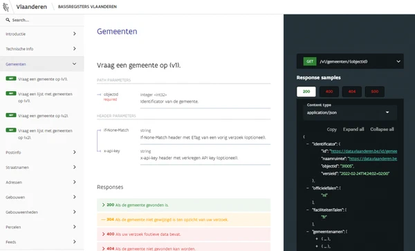 Basisregisters screenshot