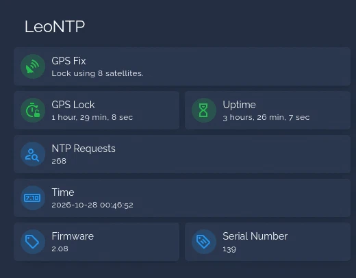 LeoNTP for Home Assistant screenshot 1