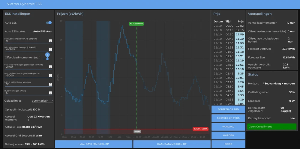 Victron Dynamic ESS screenshot 1